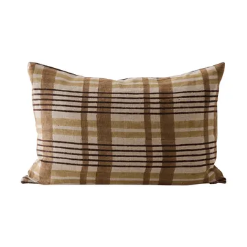 Housse de coussin Nico - Imprimé bloc marron, 40x60 cm - Tell Me More