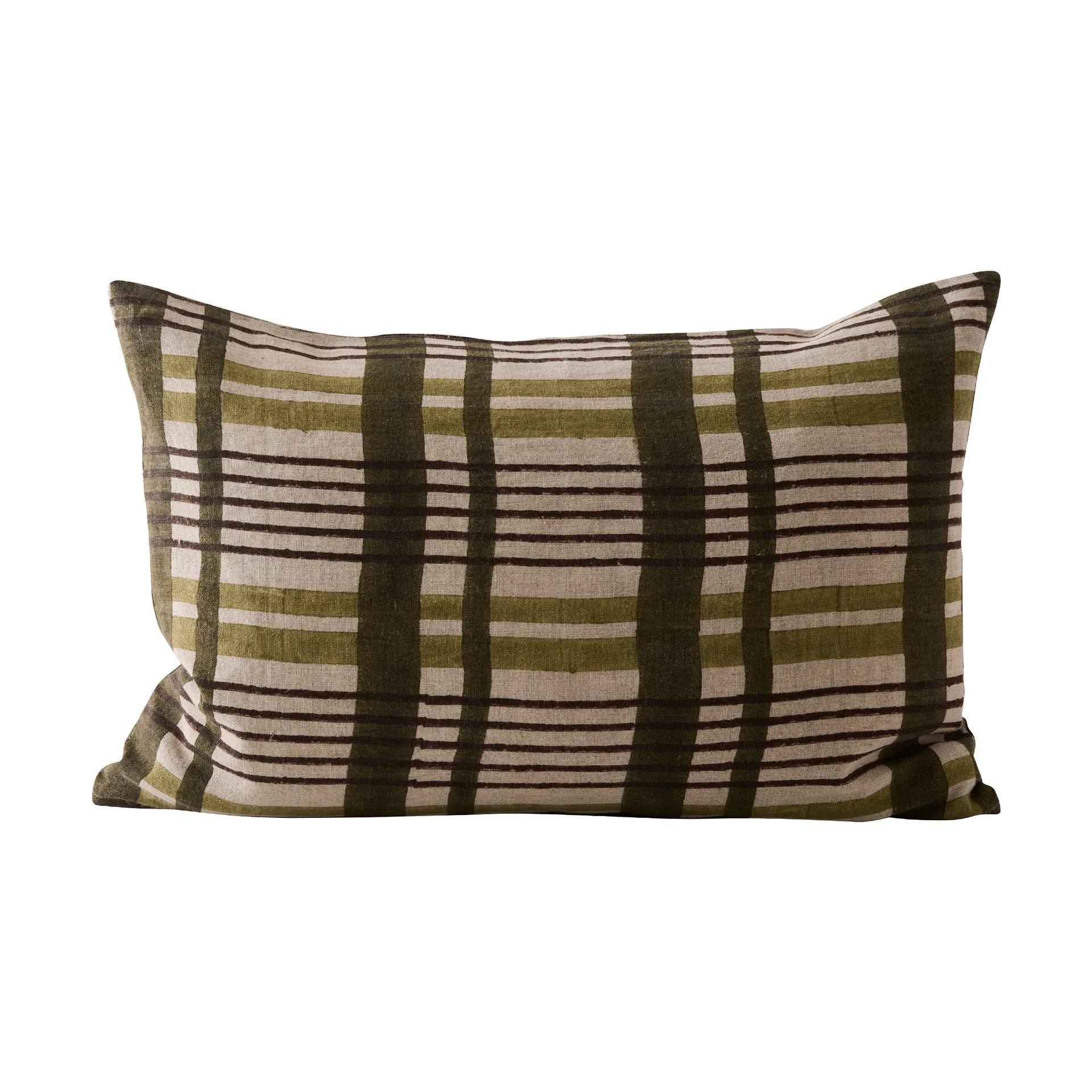 Housse de coussin Nico, Imprimé bloc vert, 40x60 cm Tell Me More