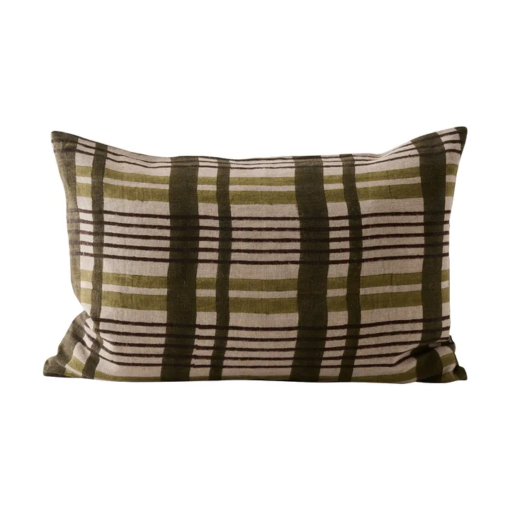 Housse de coussin Nico - Imprimé bloc vert, 40x60 cm - Tell Me More