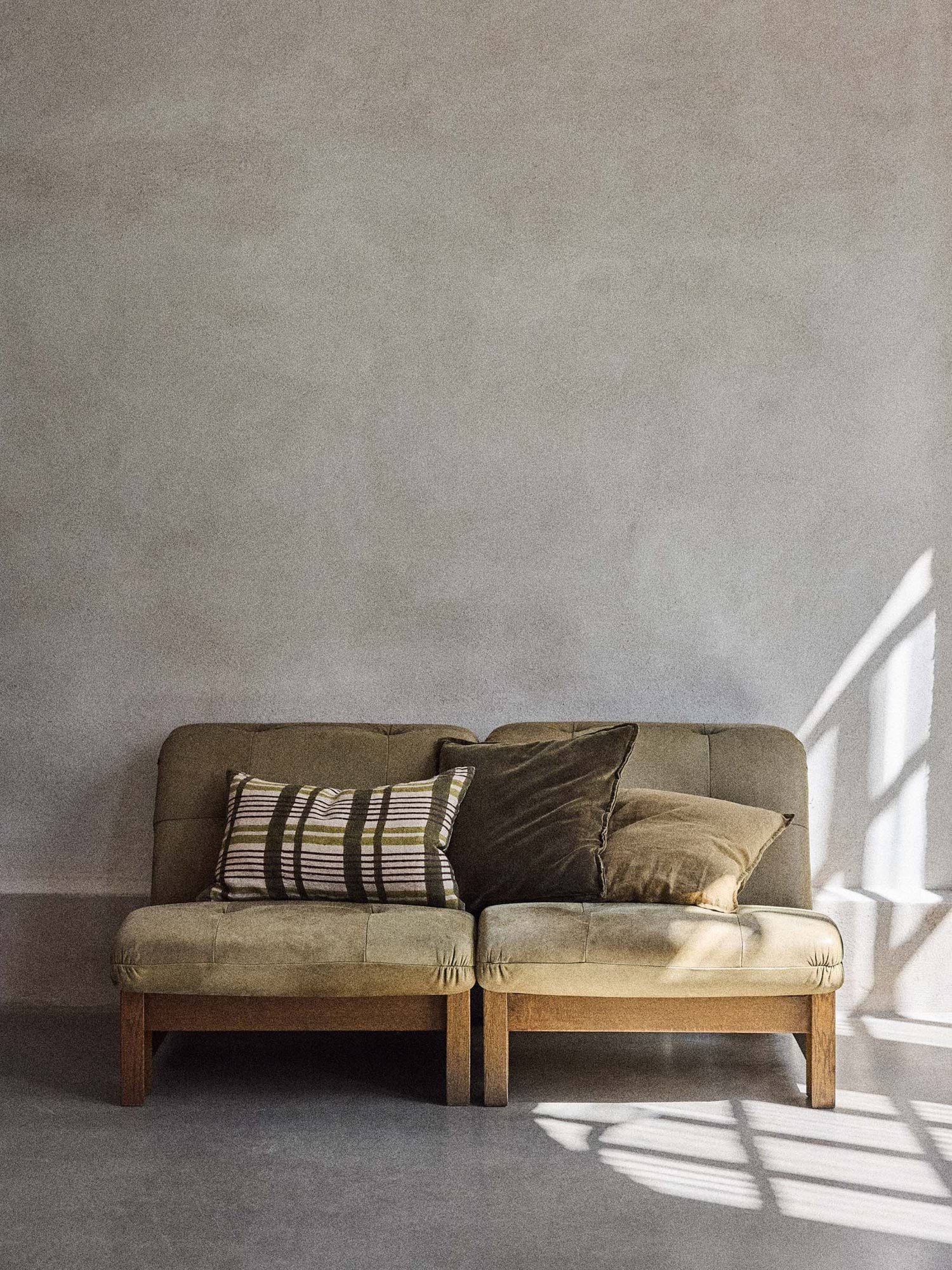 Housse de coussin Nico, Imprimé bloc vert, 40x60 cm Tell Me More