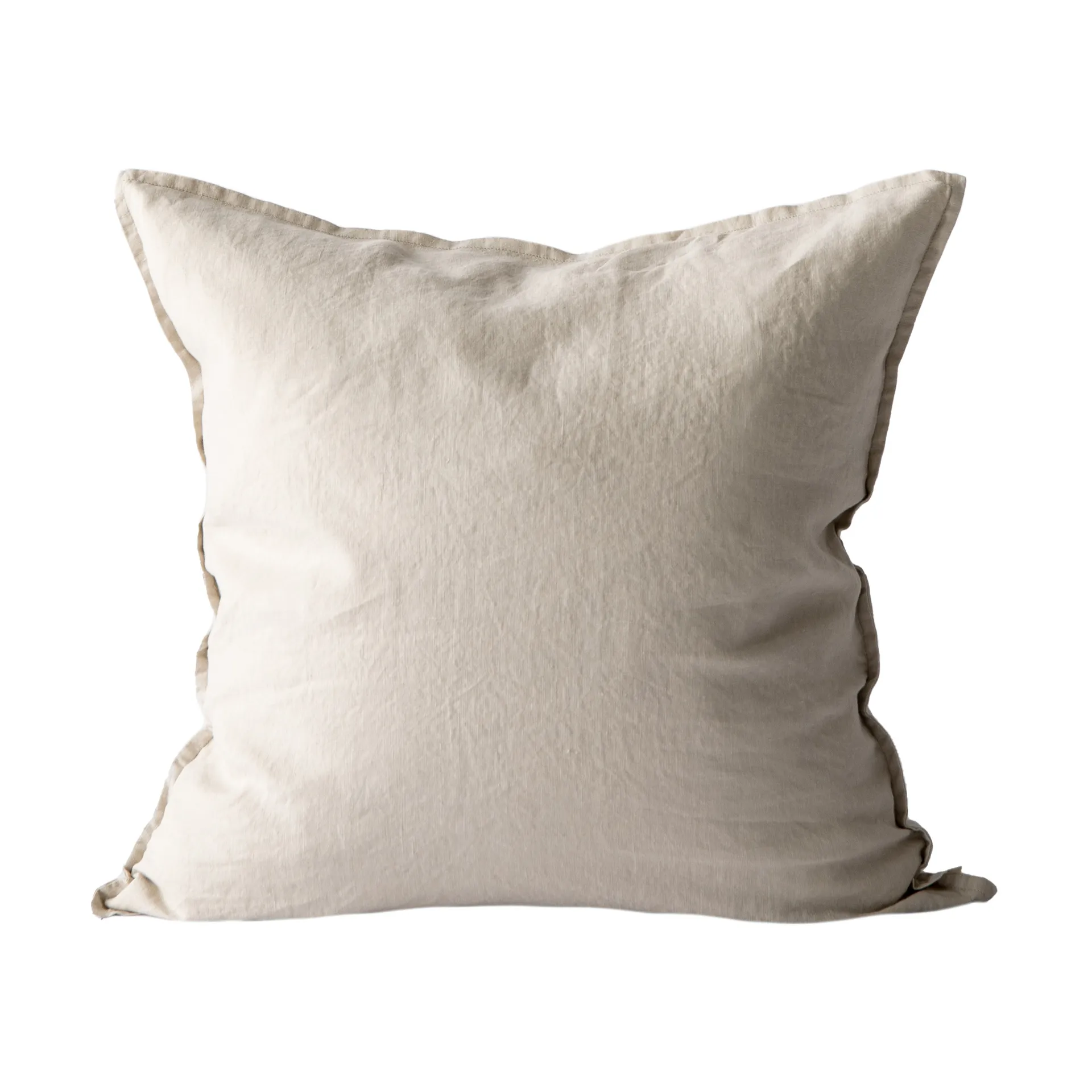 Housse de coussin Washed linen 50x50cm, Gris chaud Tell Me More