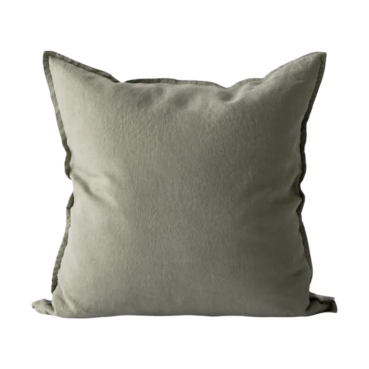 Housse de coussin Washed linen 50x50cm - Olive - Tell Me More