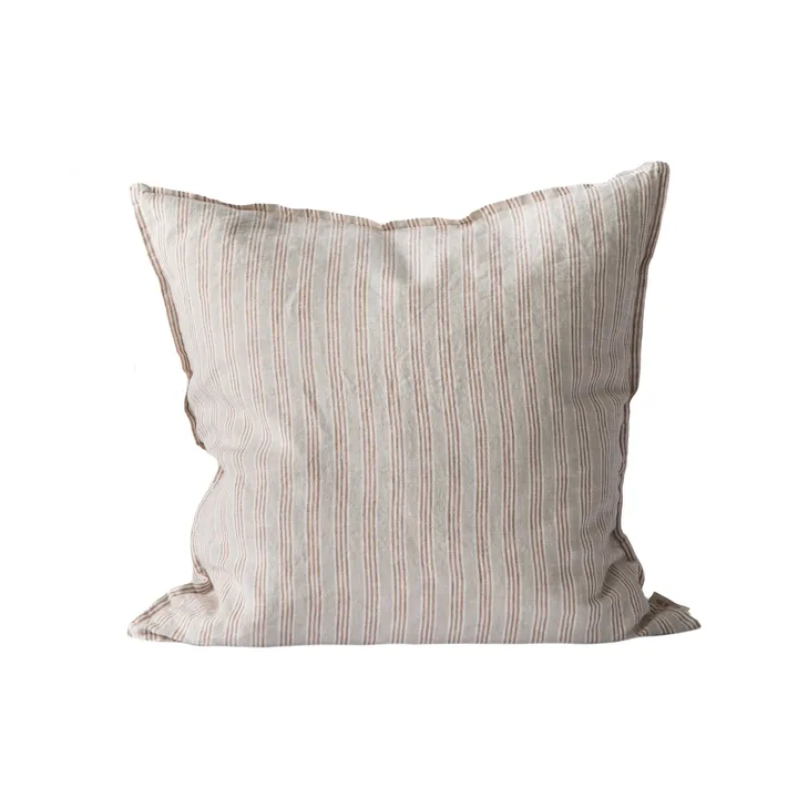 Housse de coussin Washed linen 50x50cm - Rayure de noisette - Tell Me More