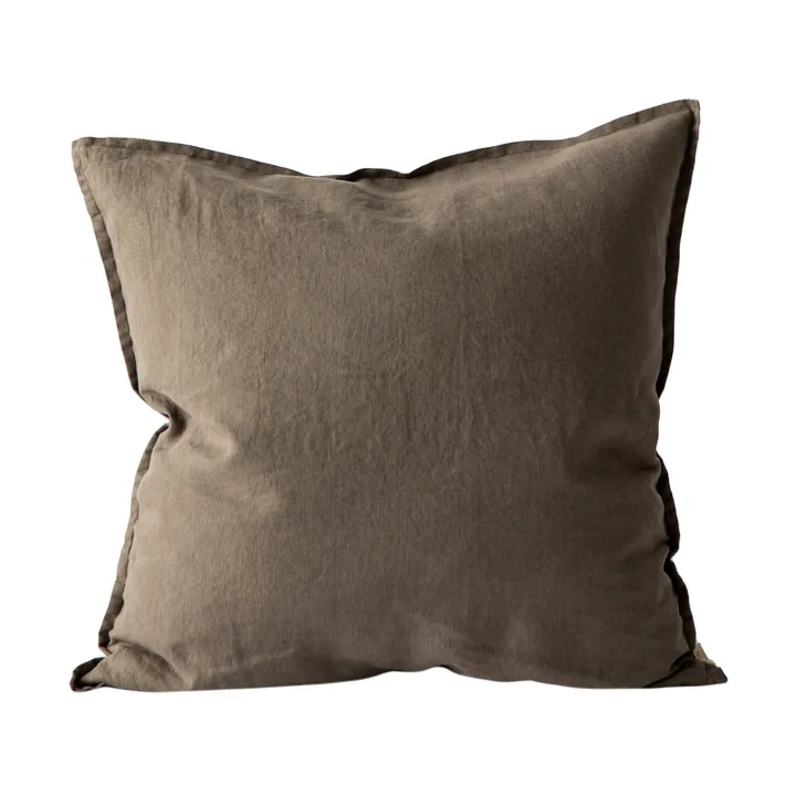 Housse de coussin Washed linen 50x50cm - Taupe - Tell Me More