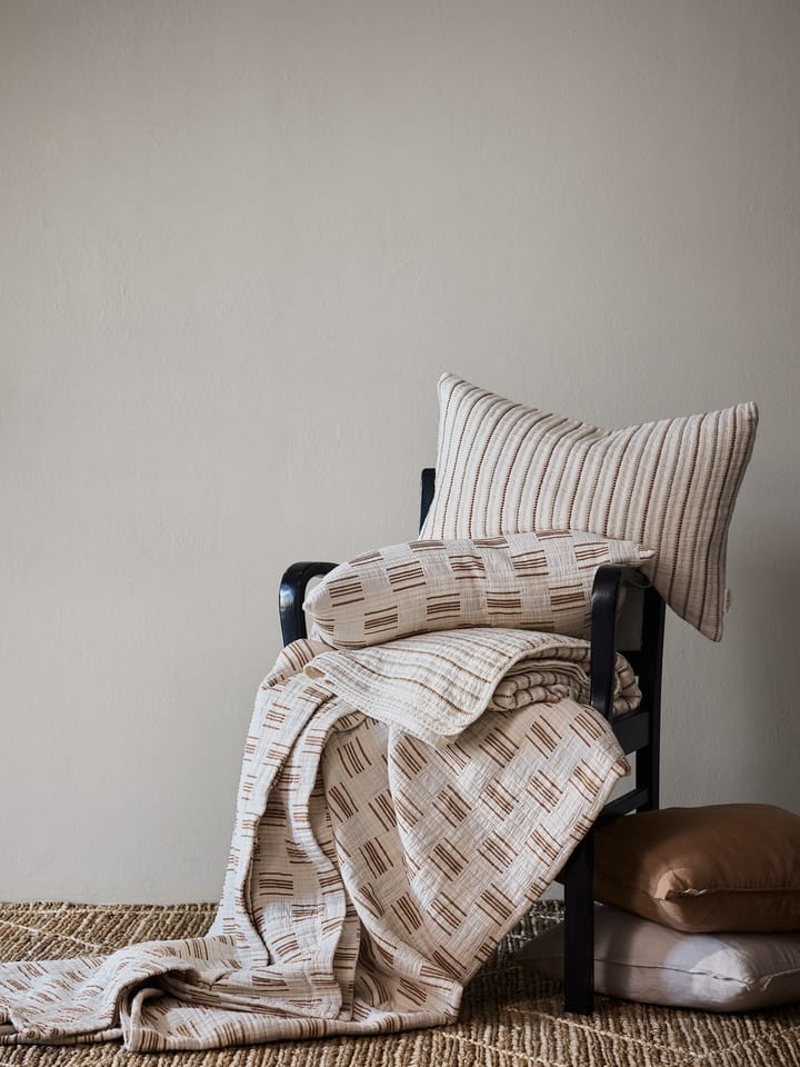 Housse de lit Julien 180x260 cm, Off-white-rouge-brun Tell Me More