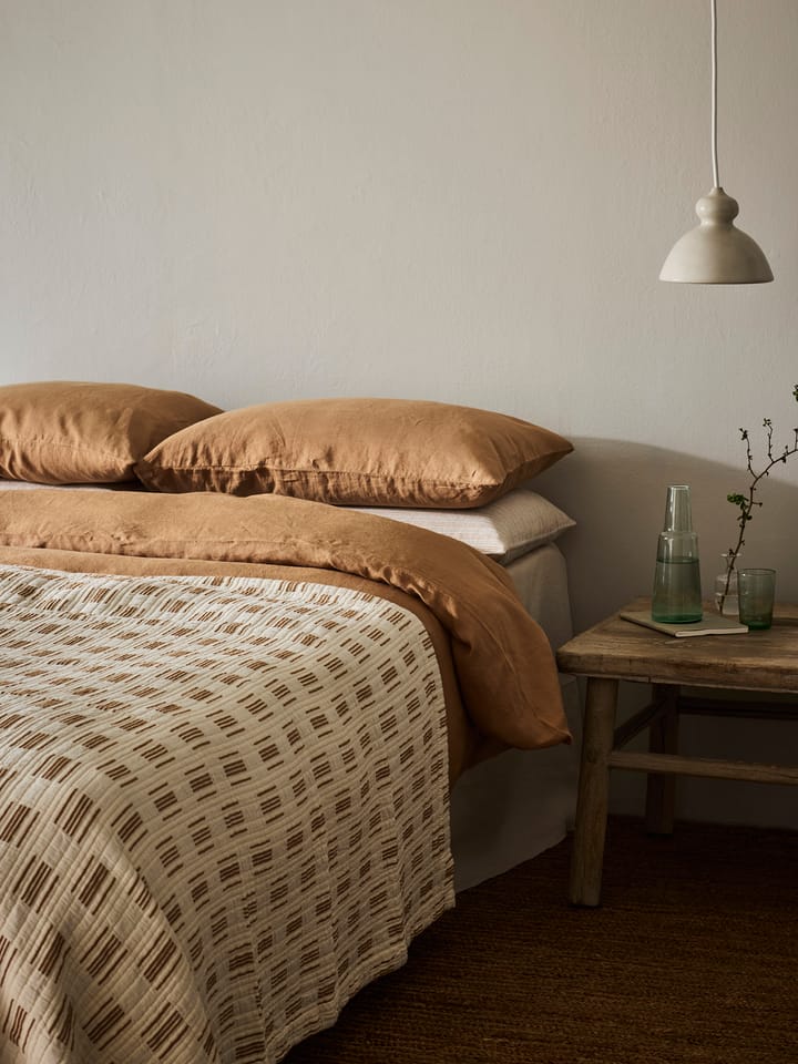 Housse de lit Julien 180x260 cm, Off-white-rouge-brun Tell Me More