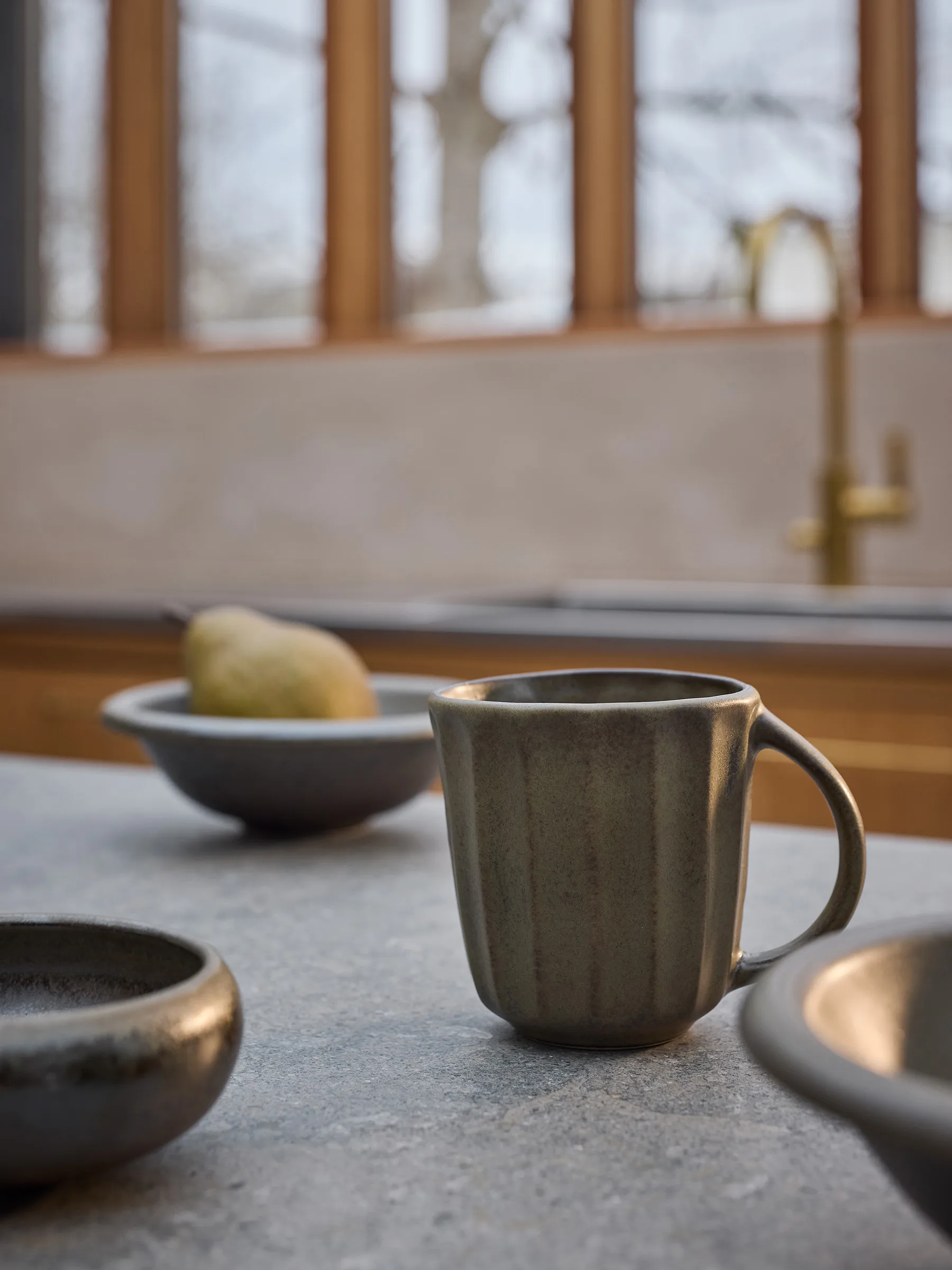 Mug Elba, Green brown, 35 cl Tell Me More