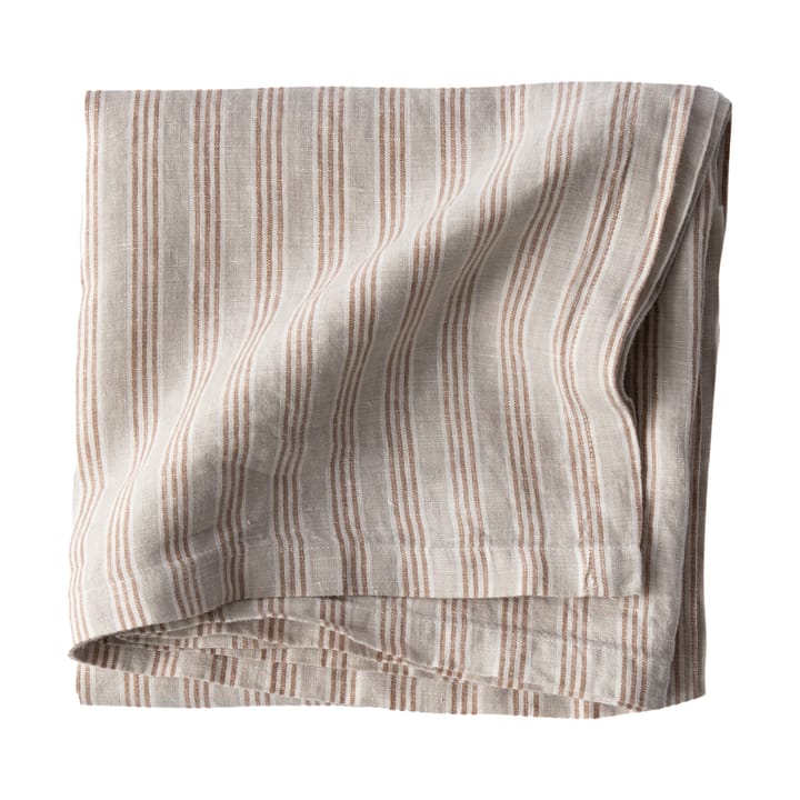 Nappe en lin 175x175 cm - Hazelnut Stripe - Tell Me More
