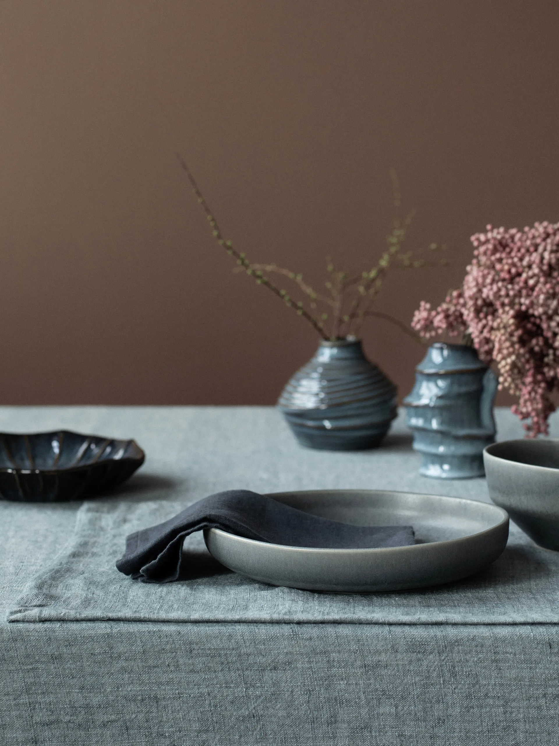 Nappe Marion en lin 145x145 cm, Ocean Tell Me More