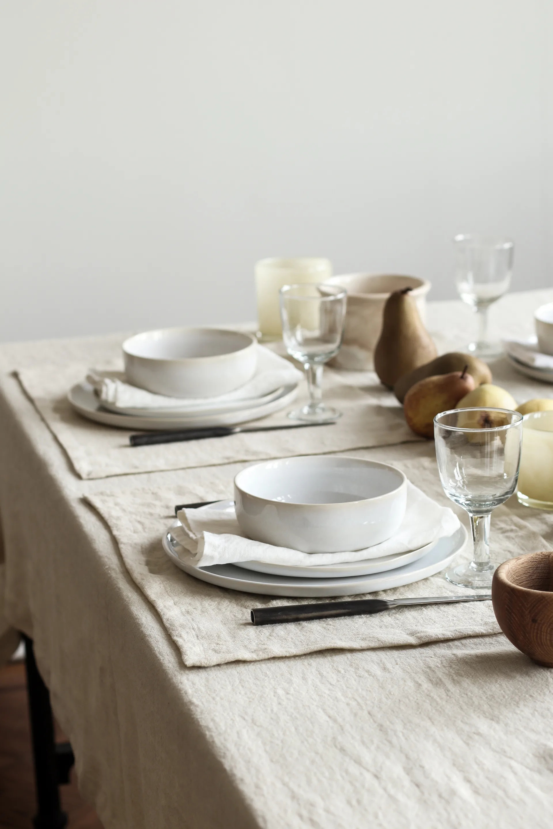 Nappe Marion en lin 175x175 cm, Wheat Tell Me More