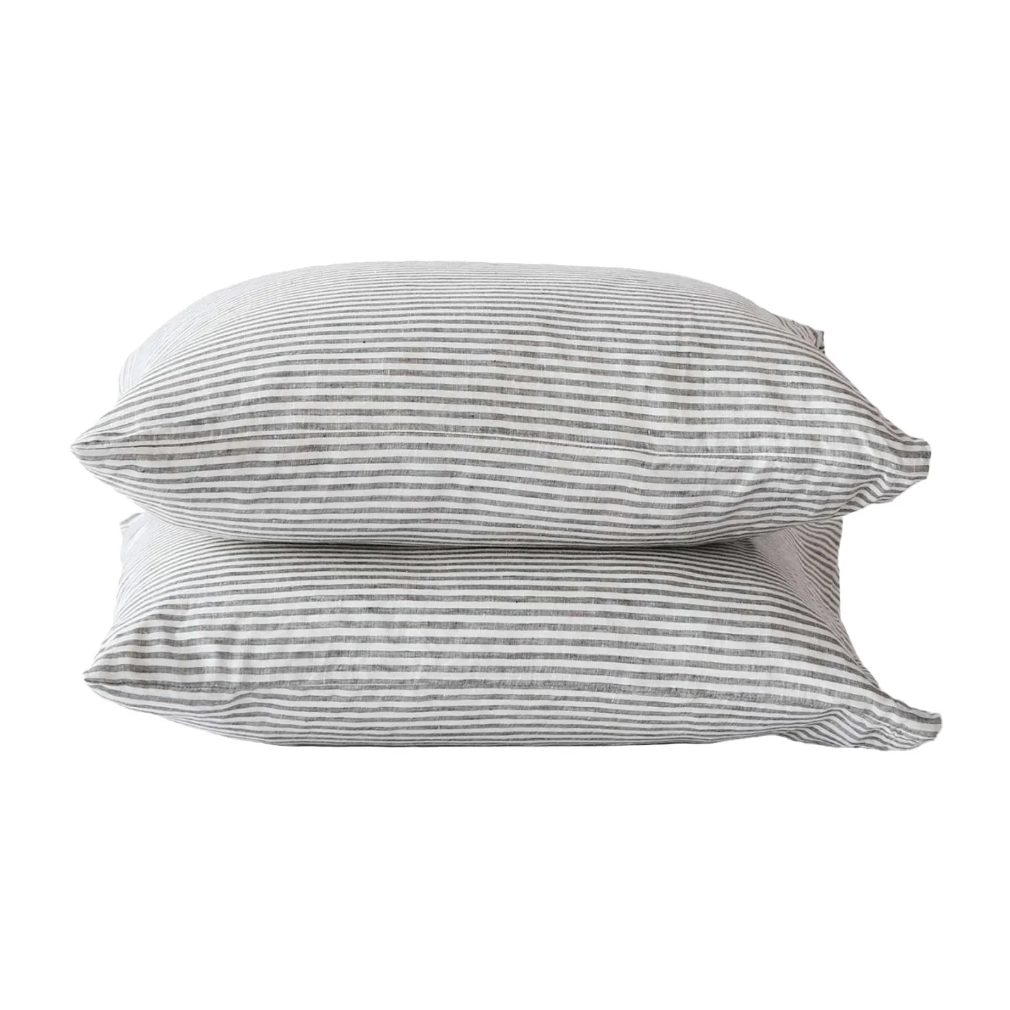 Oreiller Stonewashed linen 50x60 cm Lot de 2, Grey-white Tell Me More