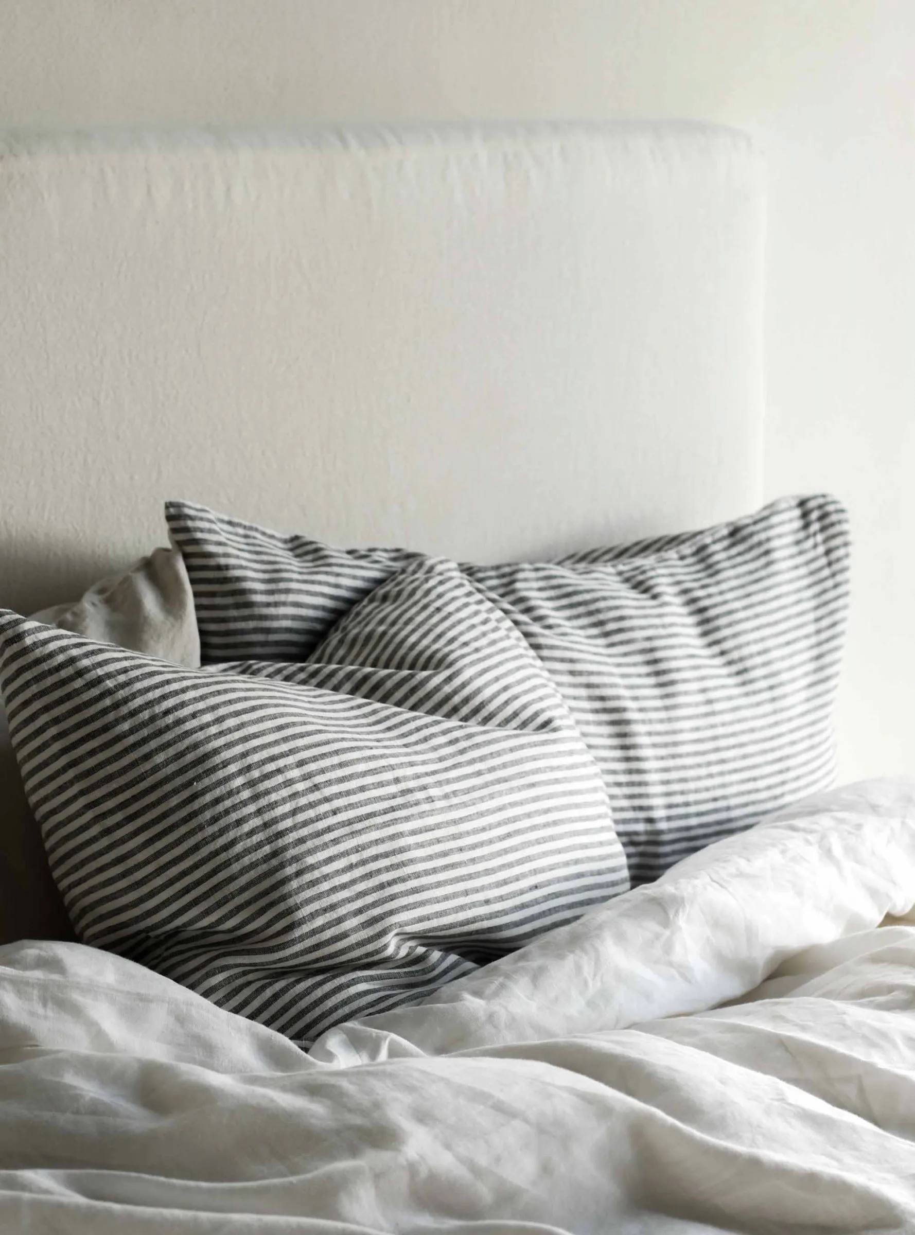 Oreiller Stonewashed linen 50x60 cm Lot de 2, Grey-white Tell Me More