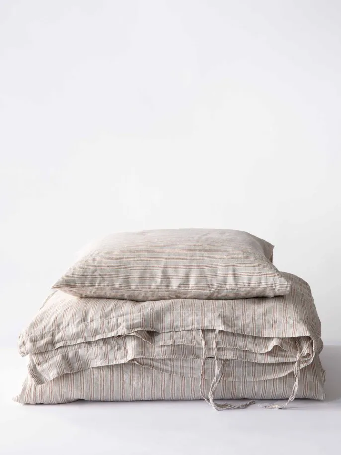 Oreiller Stonewashed linen 50x60 cm Lot de 2, Rayure de noisette Tell Me More