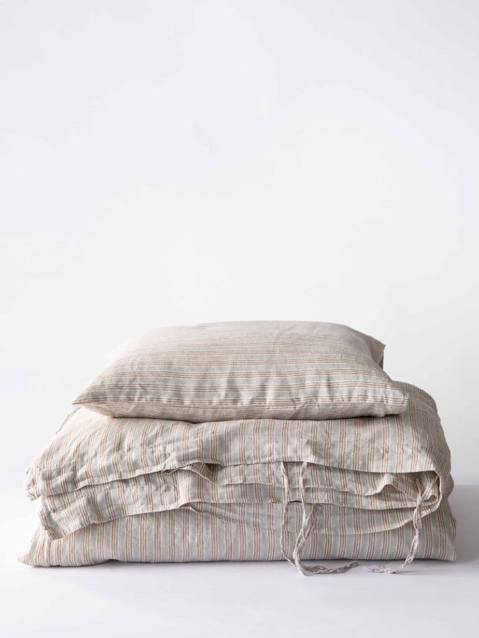 Oreiller Stonewashed linen 50x60 cm Lot de 2, Rayure de noisette Tell Me More