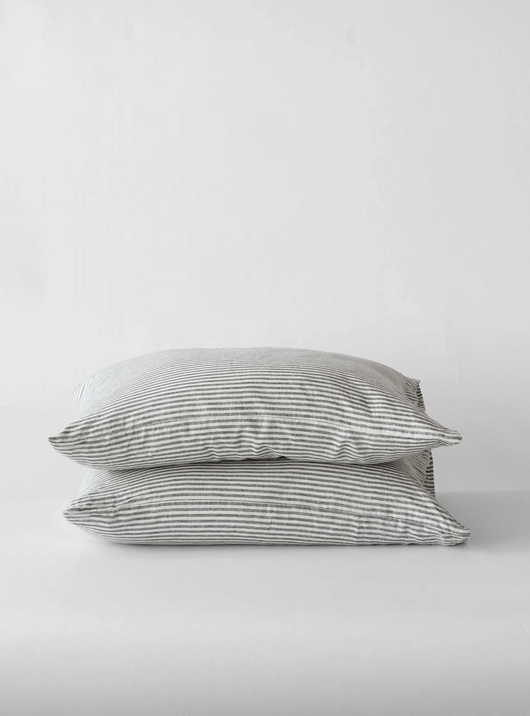 Oreiller Stonewashed linen 50x70 cm Lot de 2, Grey-white Tell Me More