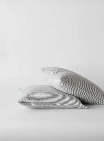 Oreiller Stonewashed linen 65x65 cm - Grey-white - Tell Me More