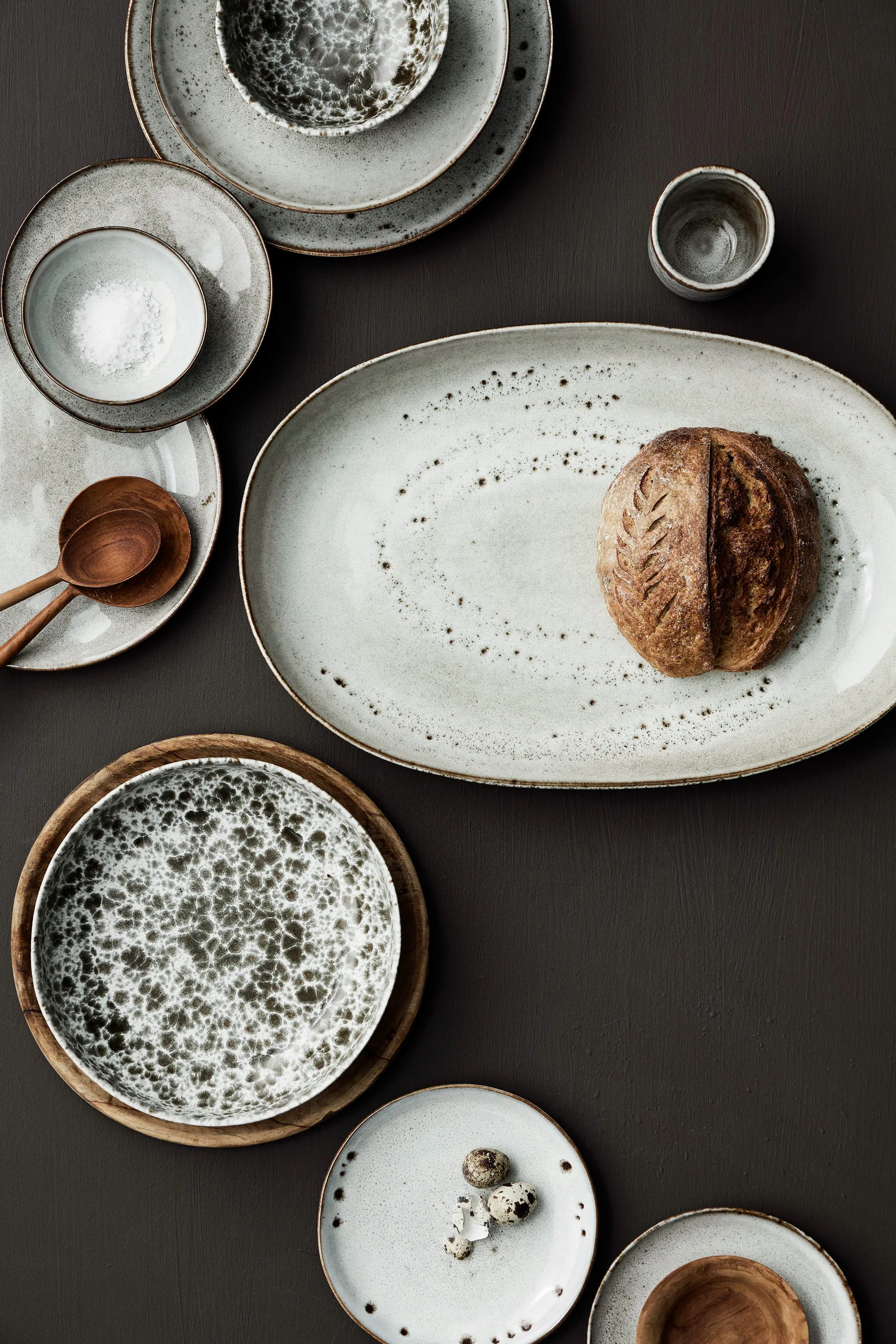 Plat de présentation Taranto large 28x43 cm, Beige Tell Me More