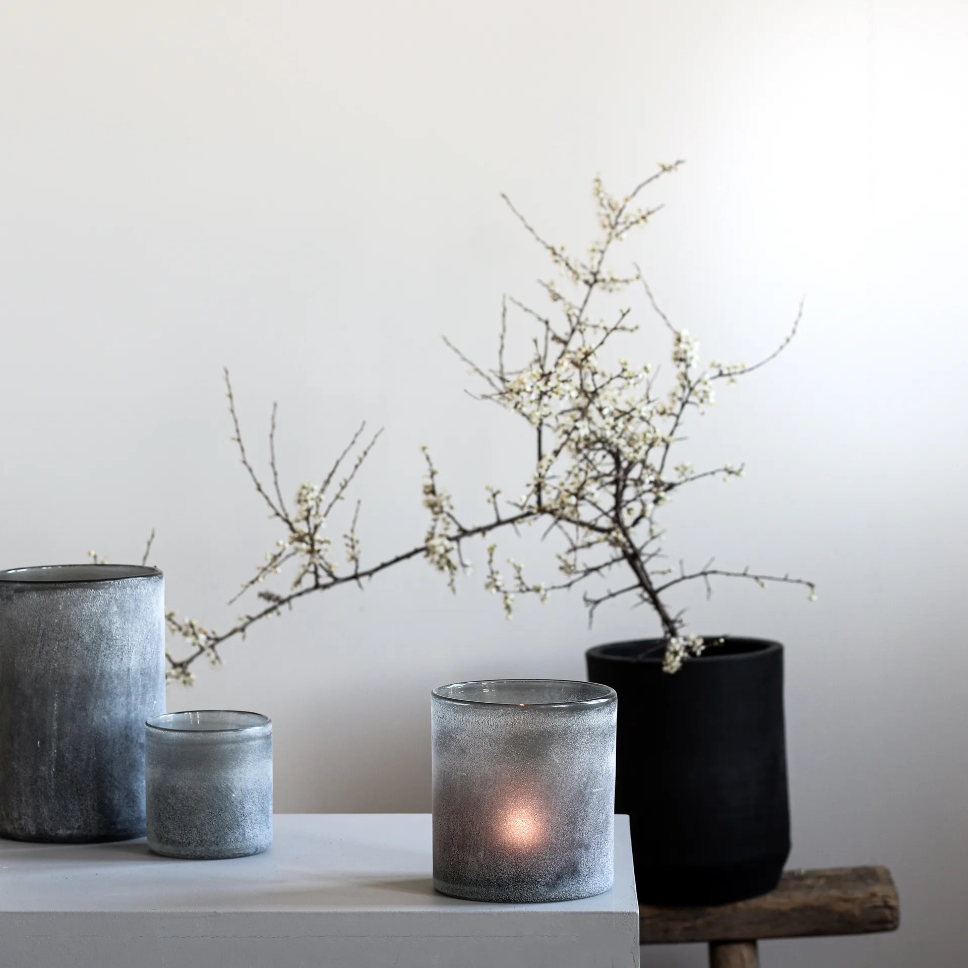 Pot Hero cylinder Ø19 cm, Noir Tell Me More