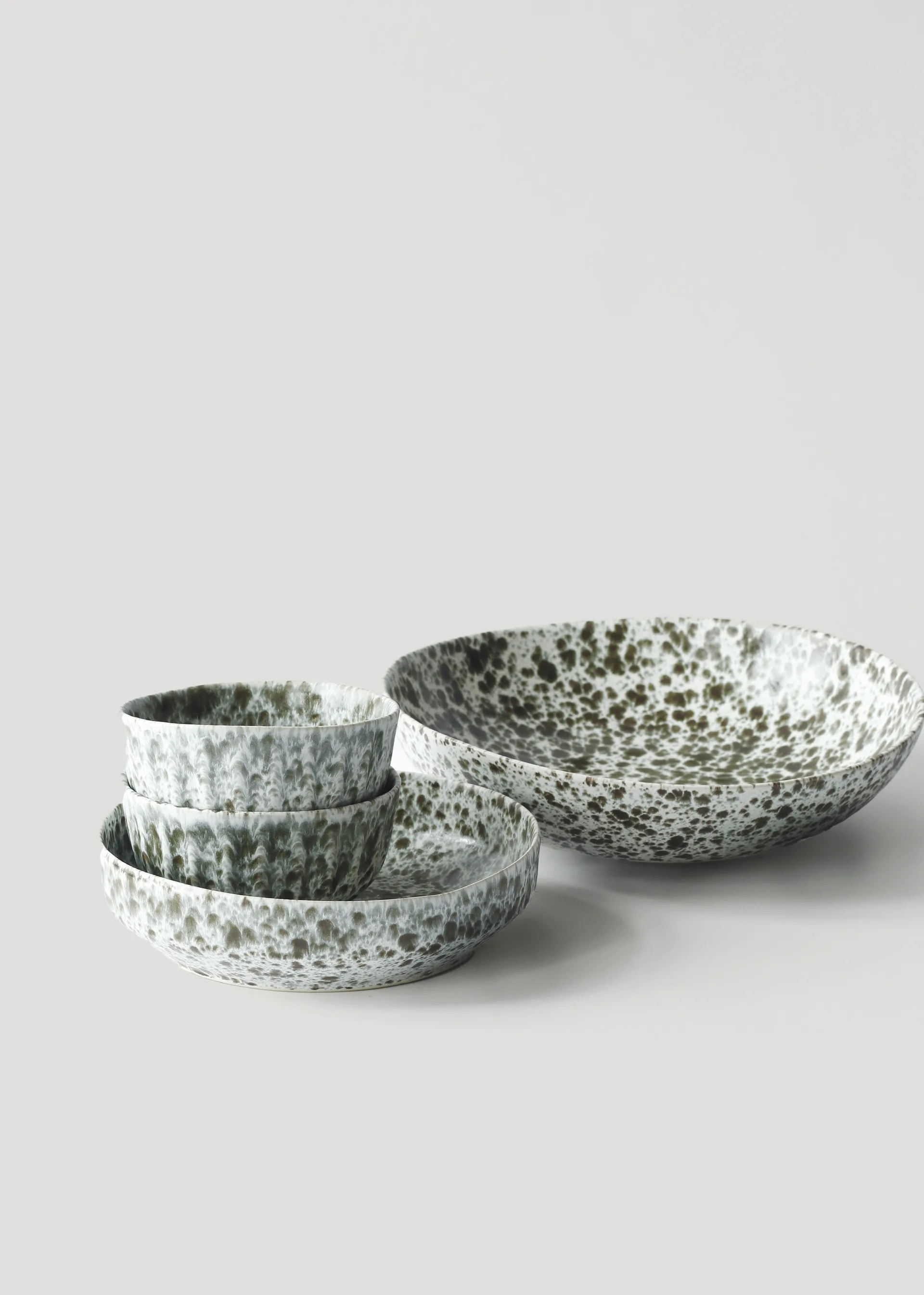 Saladier Rivoli medium Ø 30cm, Green splatter Tell Me More