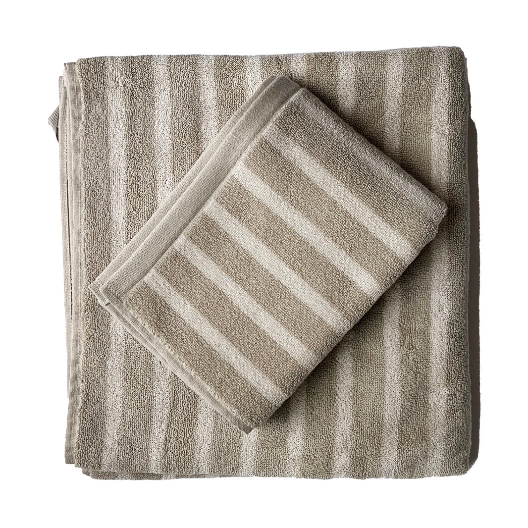 Tell Me More Serviette Bonnie 50x70 cm Beige | Design Scandinave | Serviettes de bain | Beige