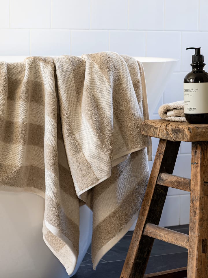 Serviette de bain Cleo 70x140 cm, Beige Tell Me More