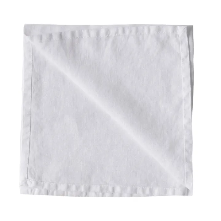 Serviette de table Washed linen - Blanchi blanc - Tell Me More