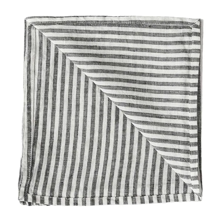 Serviette de table Washed linen - Grey-white - Tell Me More