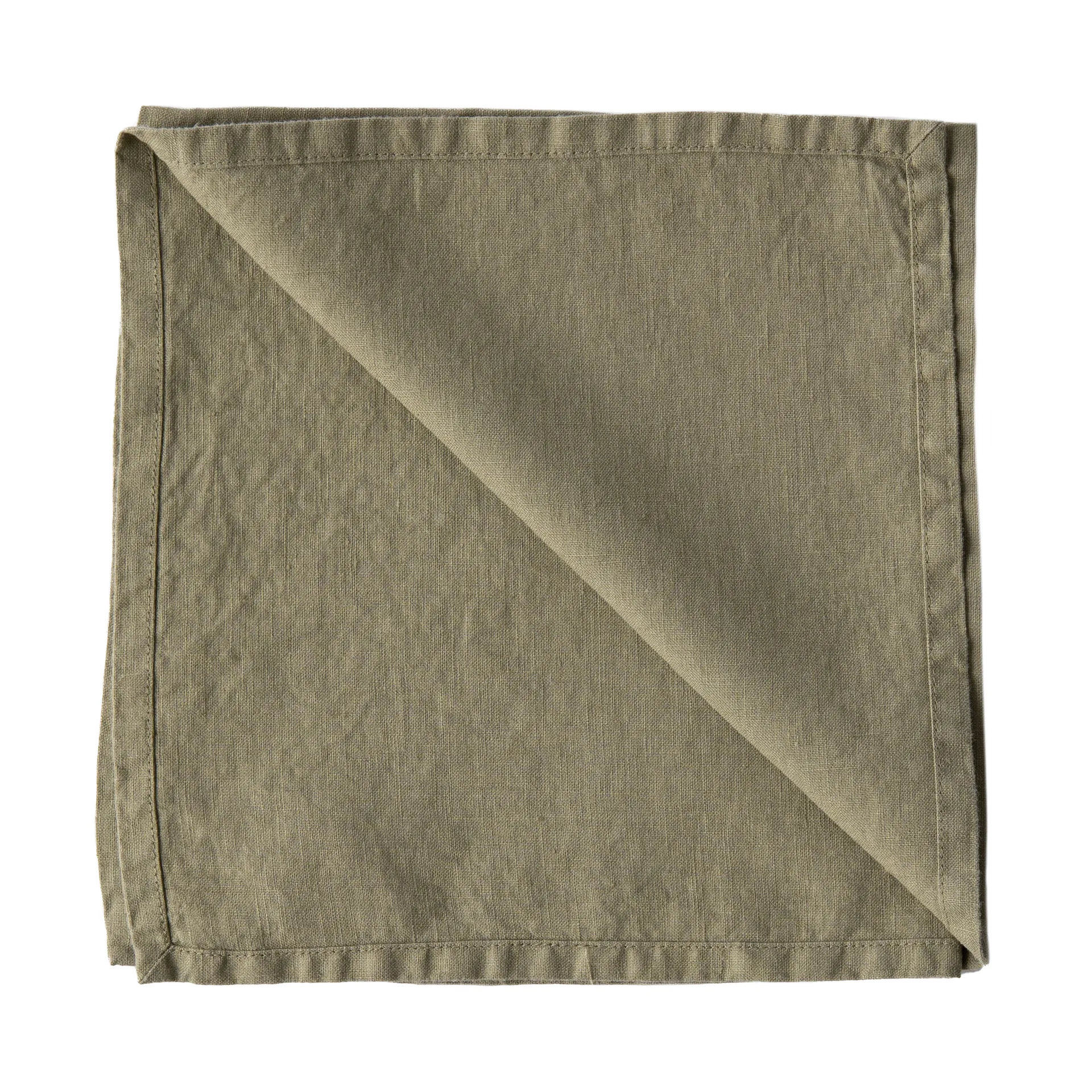 Serviette de table Washed linen, Olive Tell Me More