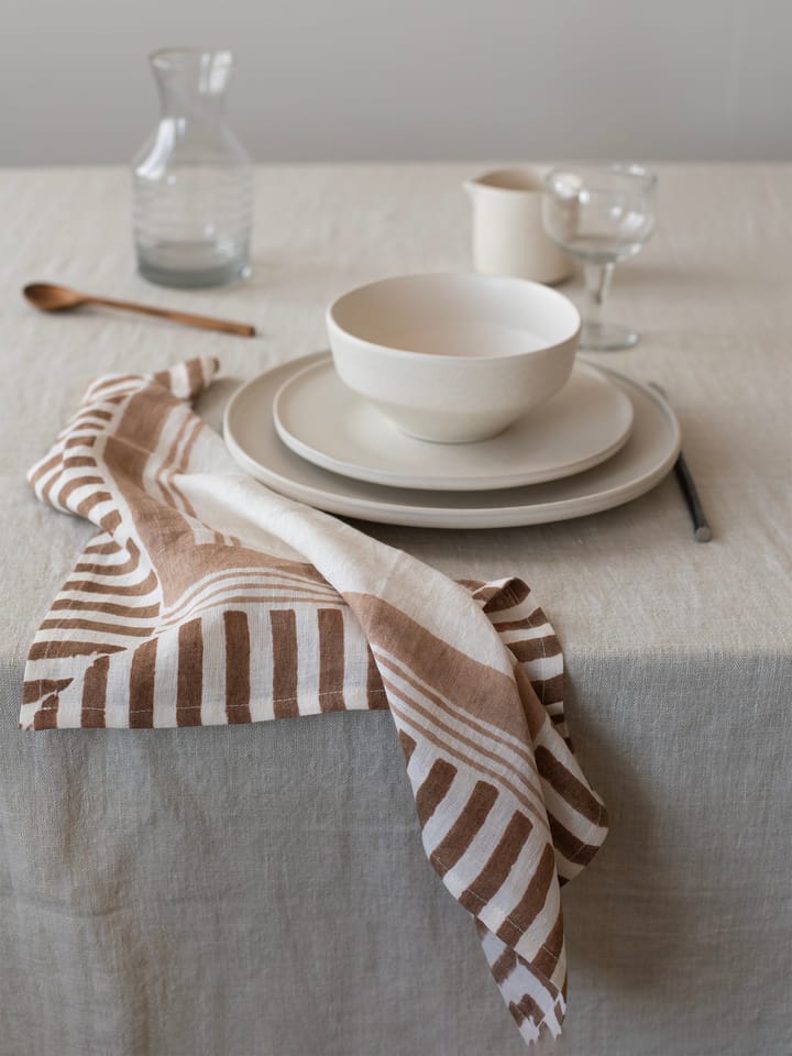 Serviette Ella 50x50 cm, Noisette Tell Me More