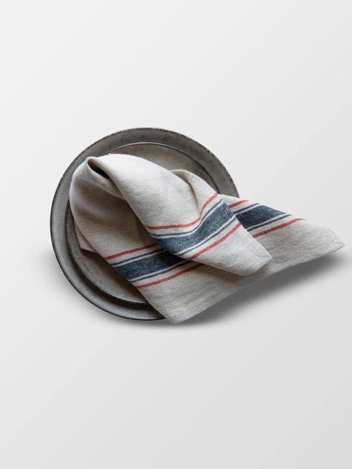 Serviette en lin Astrid 50x50 cm, Navy Tell Me More