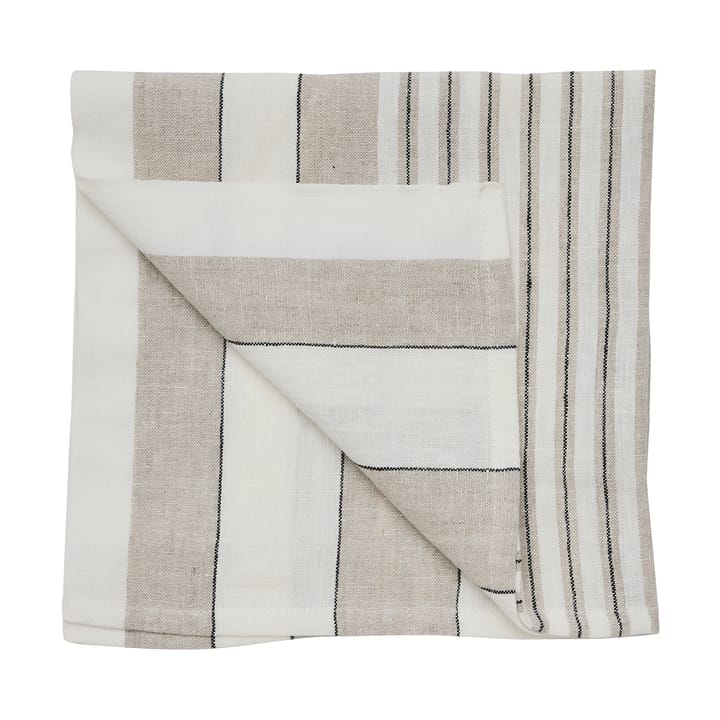 Serviette en lin Noah 50x50 cm - Beige stripe - Tell Me More