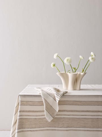 Serviette en lin Noah 50x50 cm - Beige stripe - Tell Me More