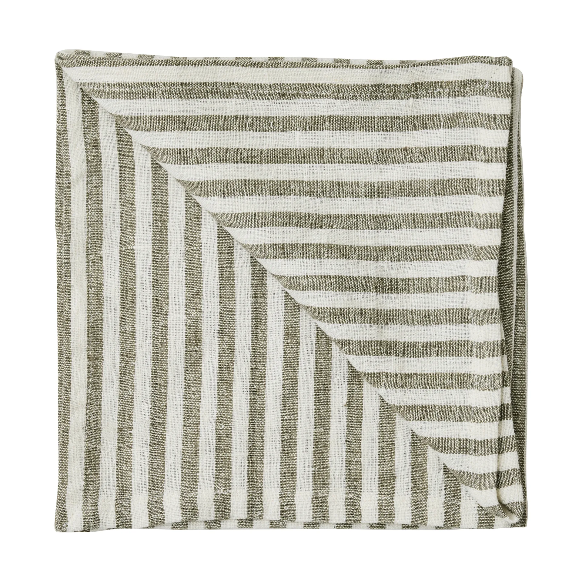 Serviette en tissu Leon, 45x45 cm, Herbe de mer Tell Me More