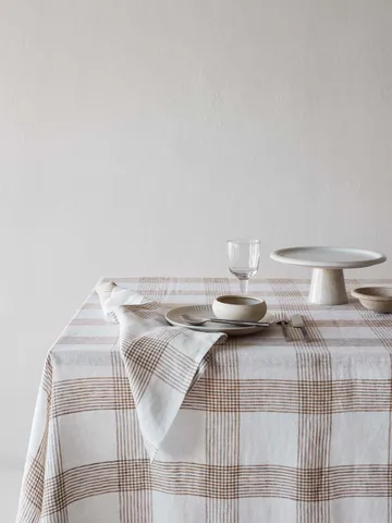 Serviette en tissu Odette - Brown, 45x45 cm - Tell Me More