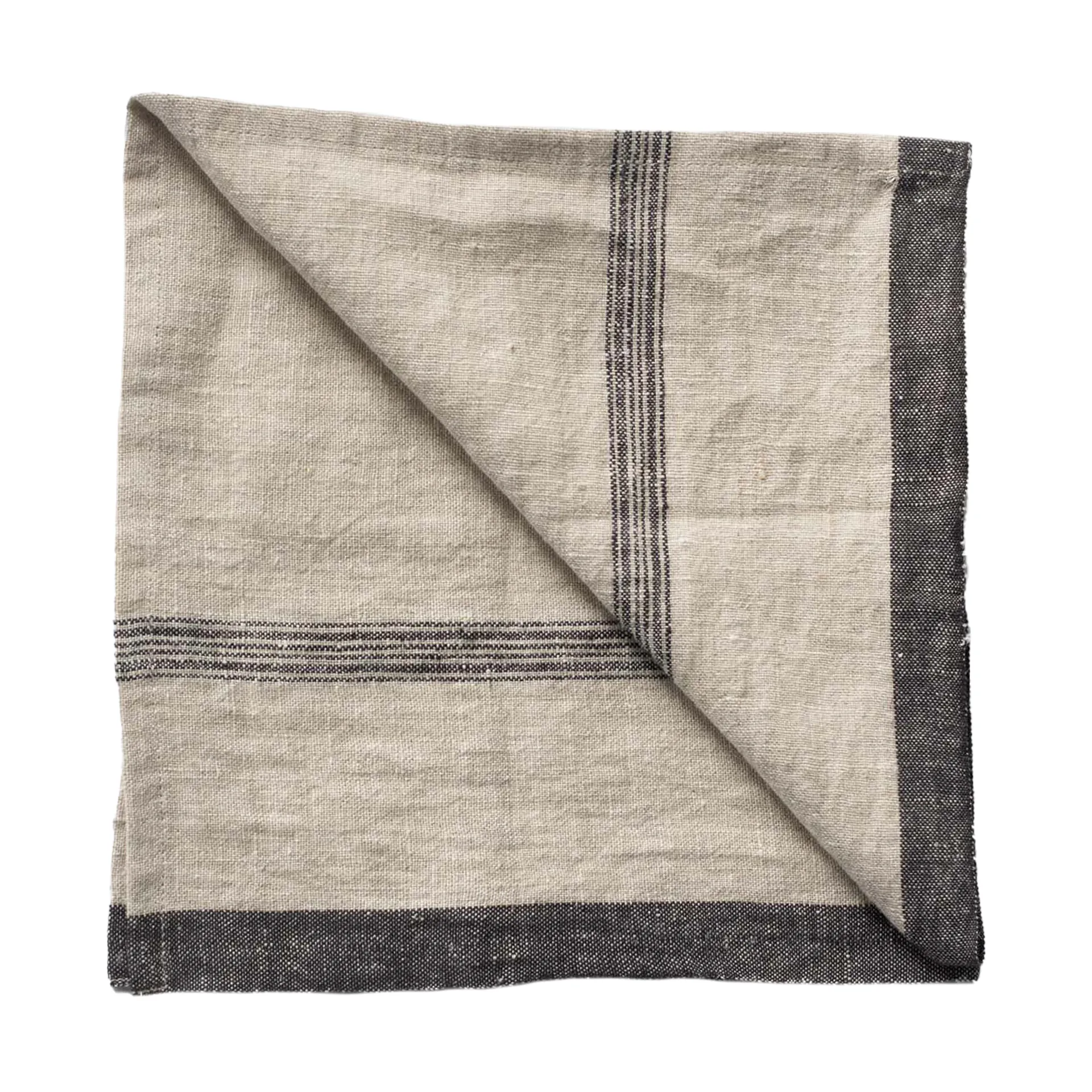 Serviette Thea 50x50 cm, Rayure Denim Tell Me More