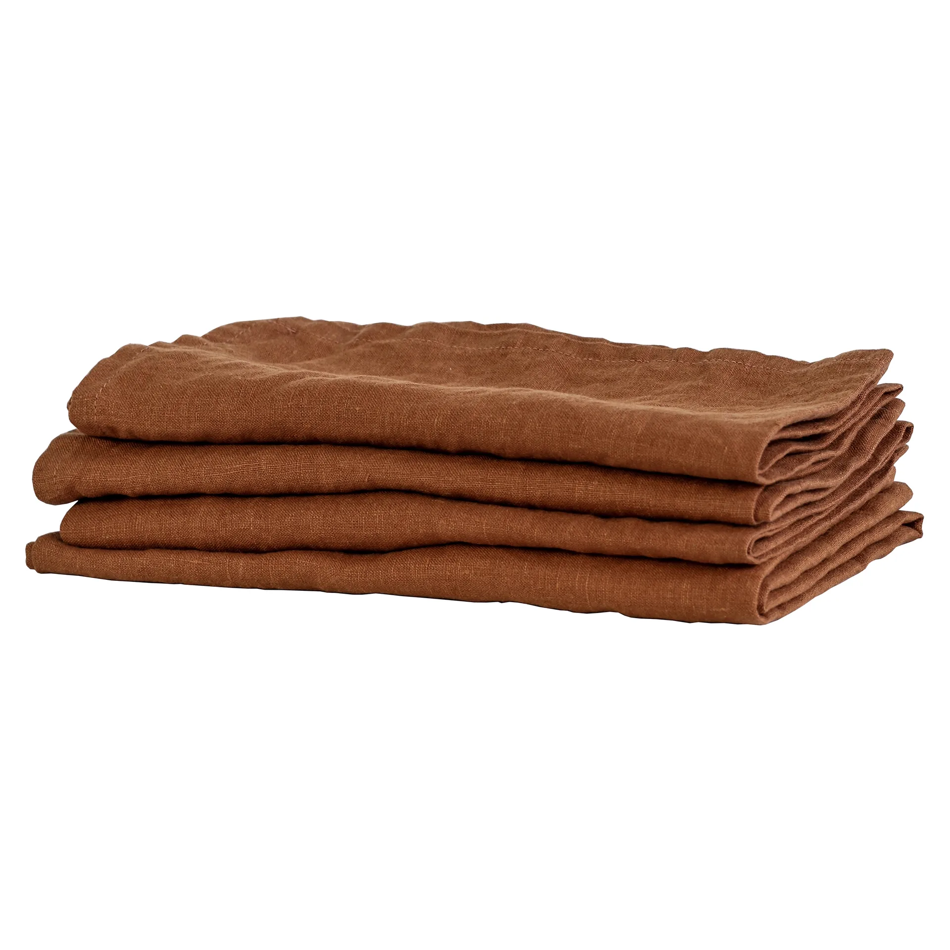 Serviette Washed linen, Amber (marron) Tell Me More