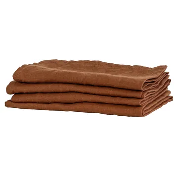 Serviette Washed linen - Amber (marron) - Tell Me More