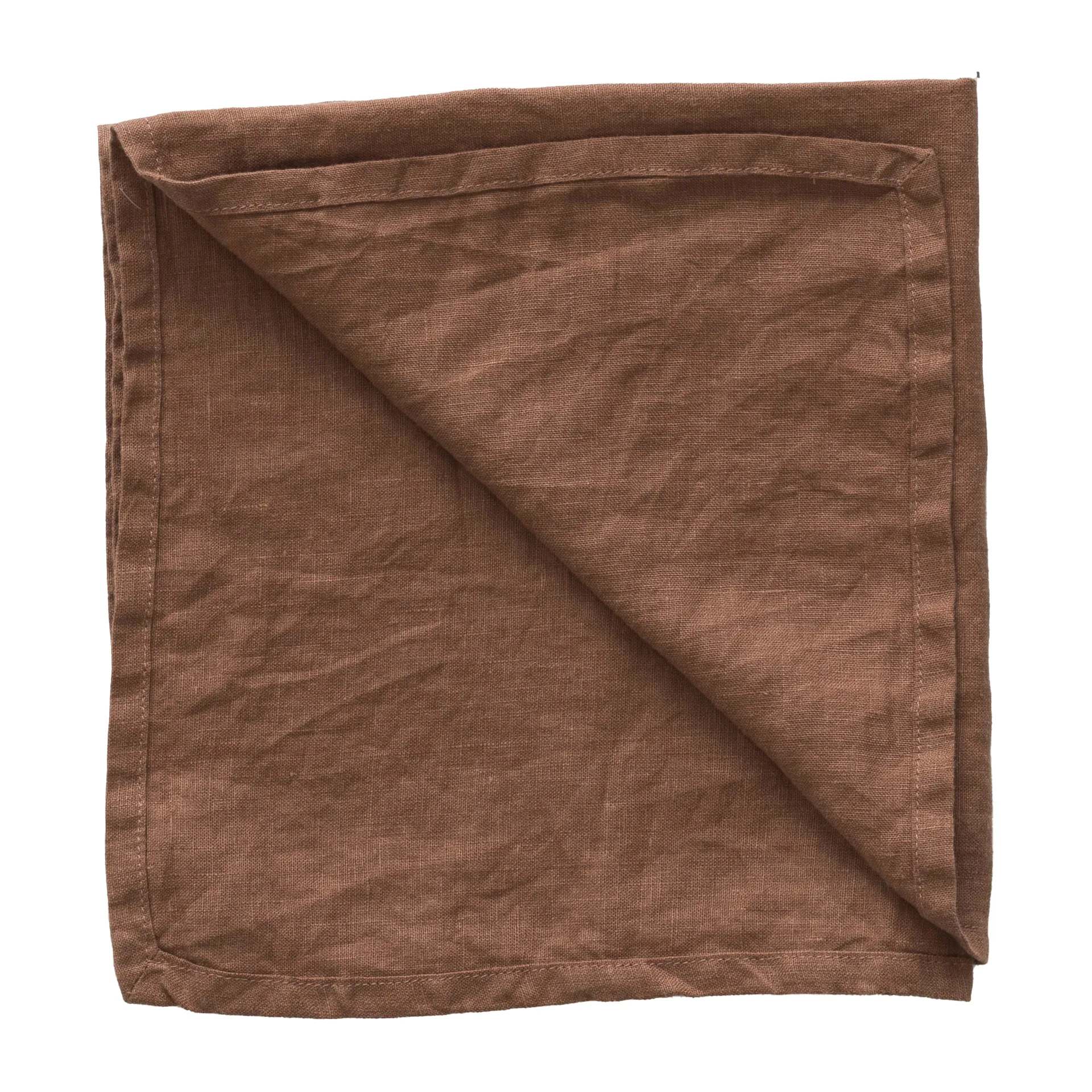 Serviette Washed linen, Amber (marron) Tell Me More
