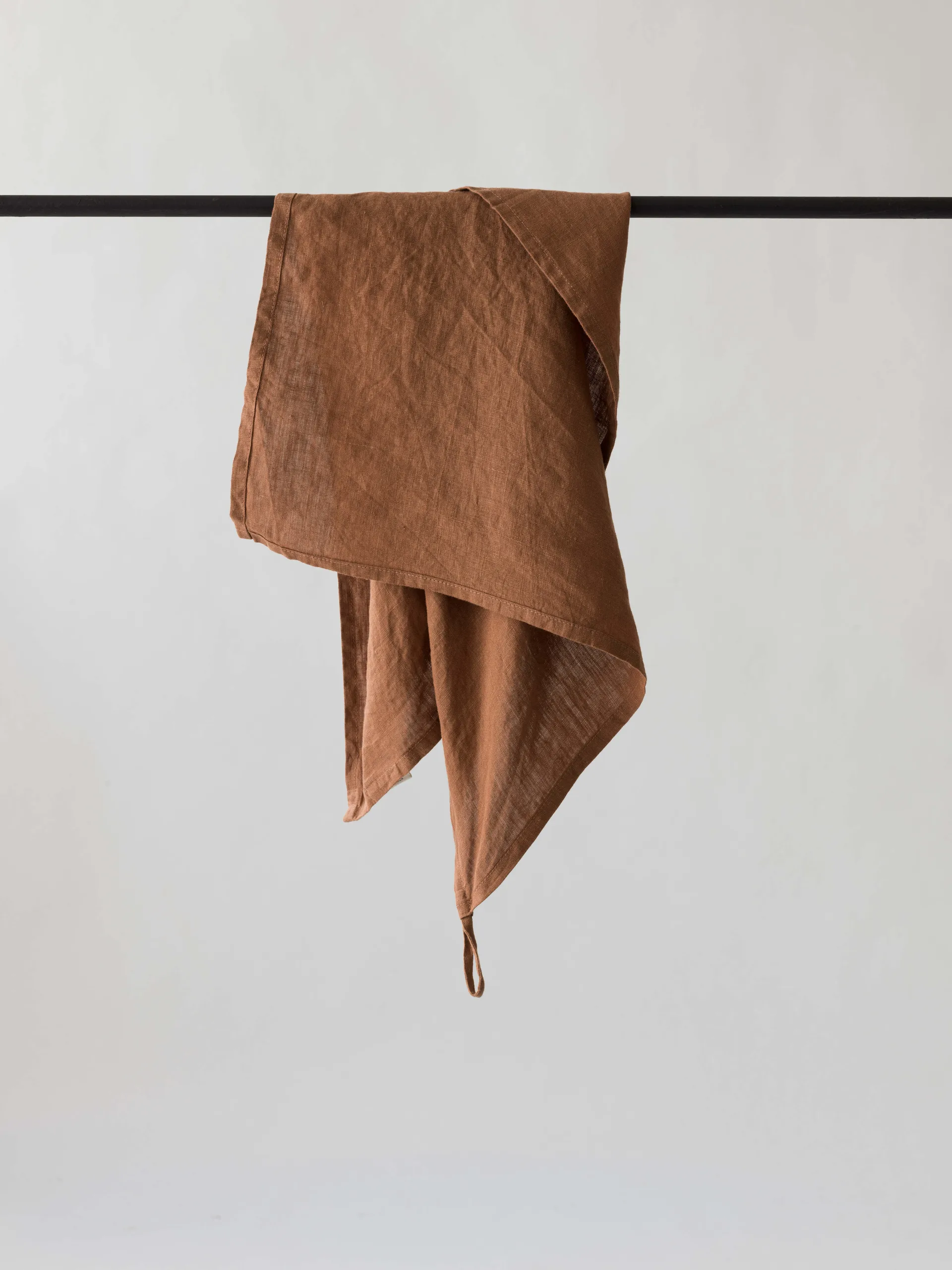 Serviette Washed linen, Amber (marron) Tell Me More