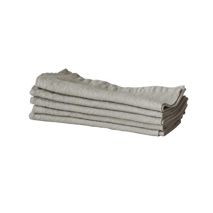 Serviette Washed linen, Gris chaud (grey) Tell Me More