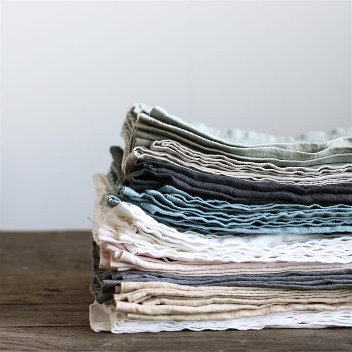 Serviette Washed linen, Gris chaud (grey) Tell Me More