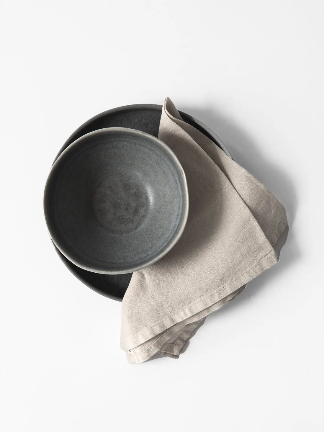 Serviette Washed linen, Gris chaud Tell Me More