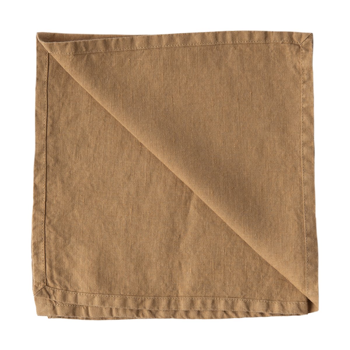 Tell Me More Serviette Washed linen Noisette | Design Scandinave | Serviettes en lin & en coton | Marron