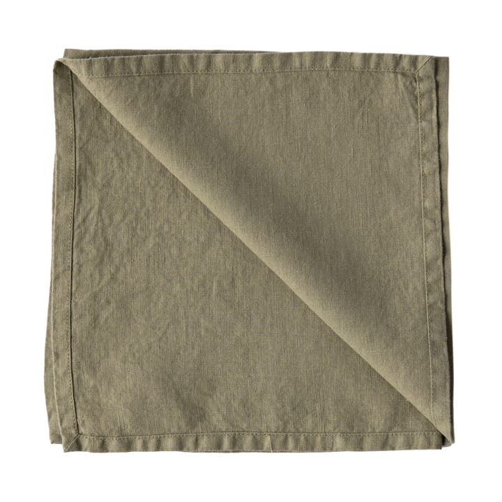 Serviette Washed linen - Olive - Tell Me More