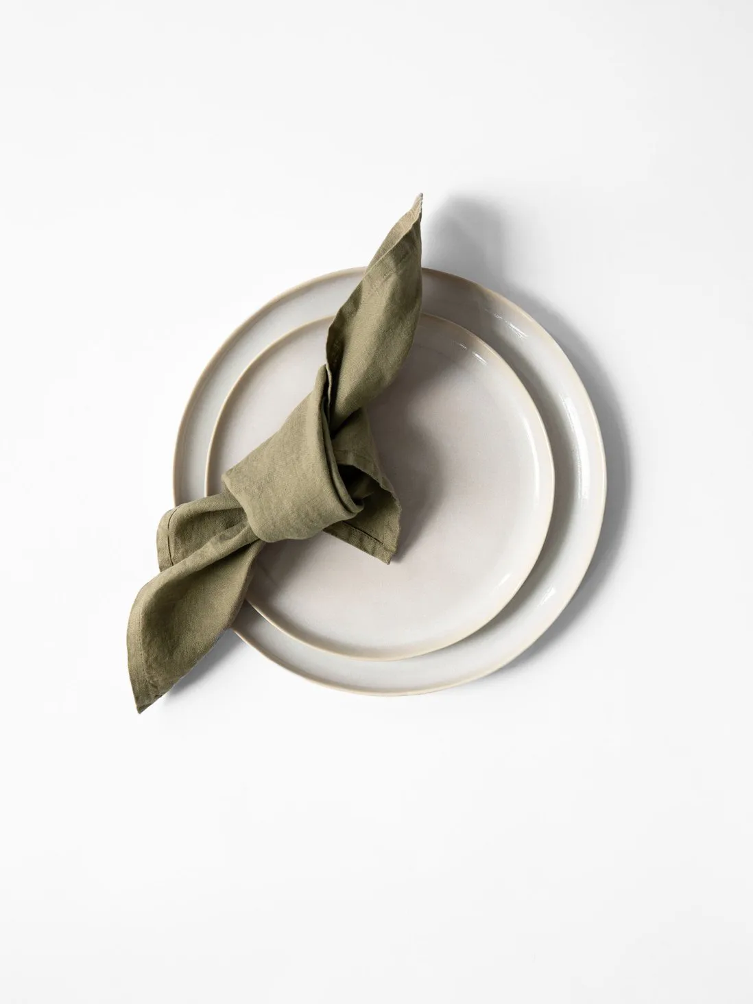 Serviette Washed linen, Olive Tell Me More