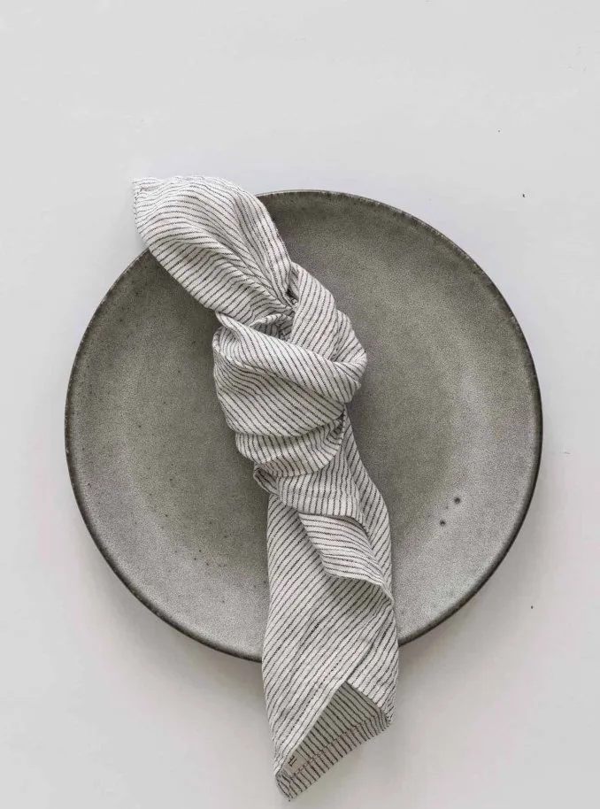 Serviette Washed linen, Pinstripe Tell Me More