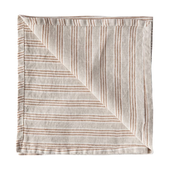 Serviette Washed linen - Rayure de noisette - Tell Me More