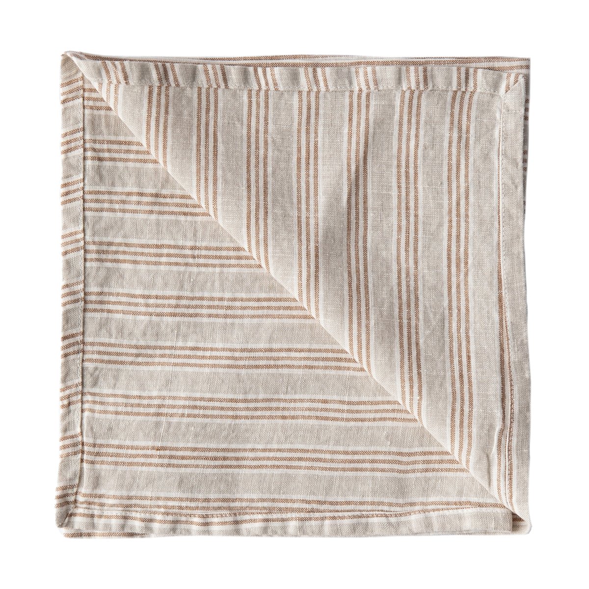 Tell Me More Serviette Washed linen Rayure de noisette