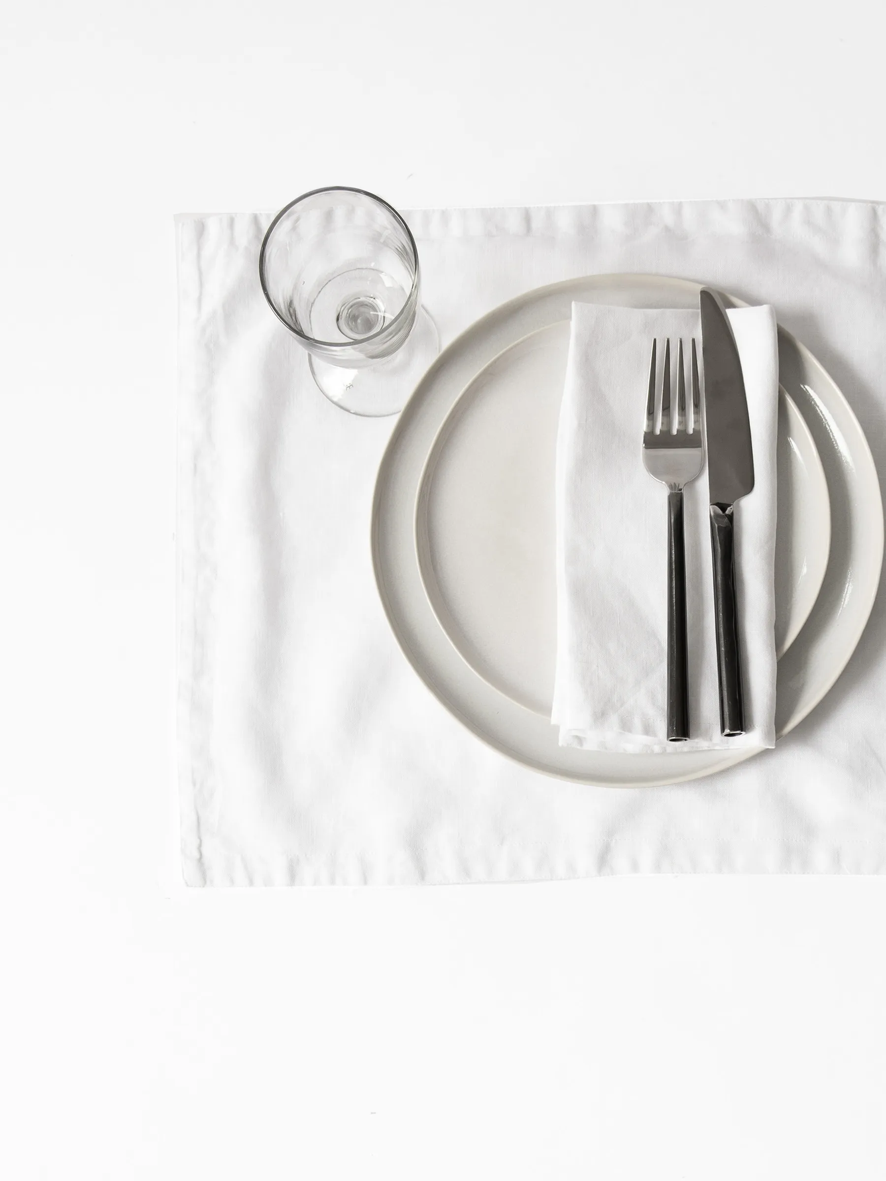 Set de table Tell Me More lin 35x50 cm, Blanchi blanc Tell Me More