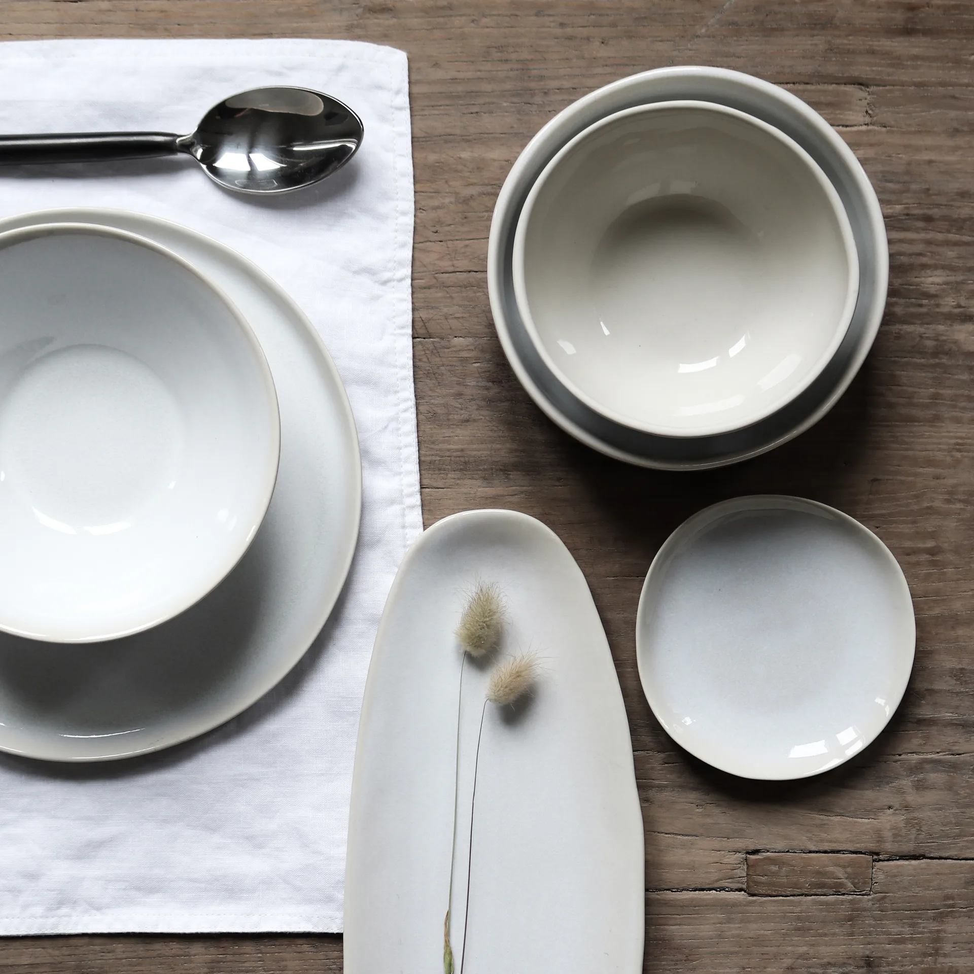 Set de table Tell Me More lin 35x50 cm, Bleached white (white) Tell Me More